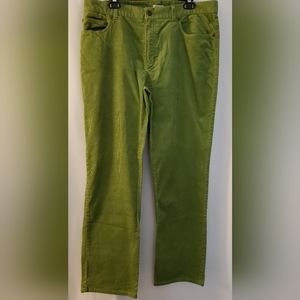 Jones New York Sport Today Jean Womens Green Corduroy Pants Size 16